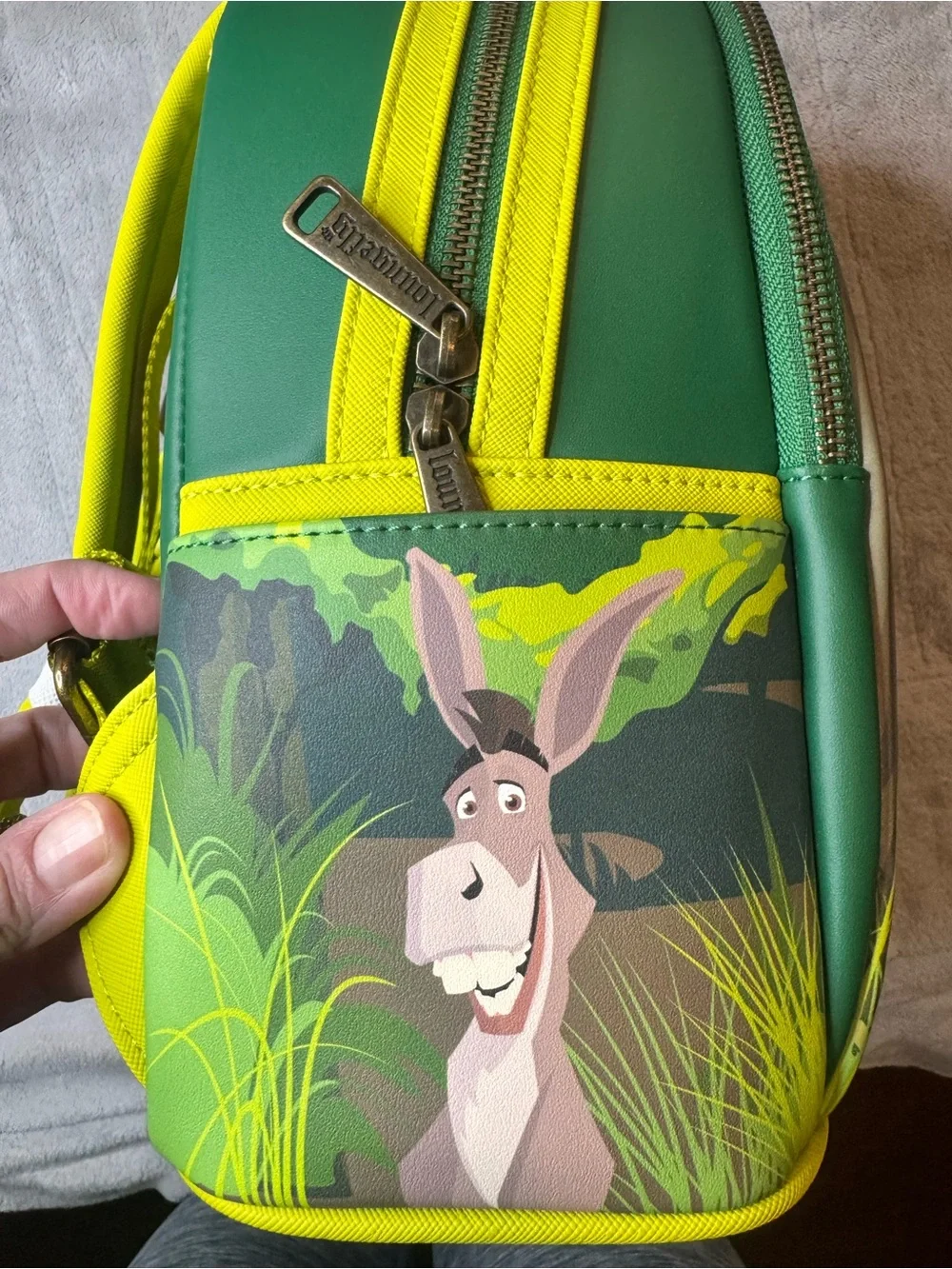 Loungefly Green & Yellow Shrek Swamp Kids Mini Backpack